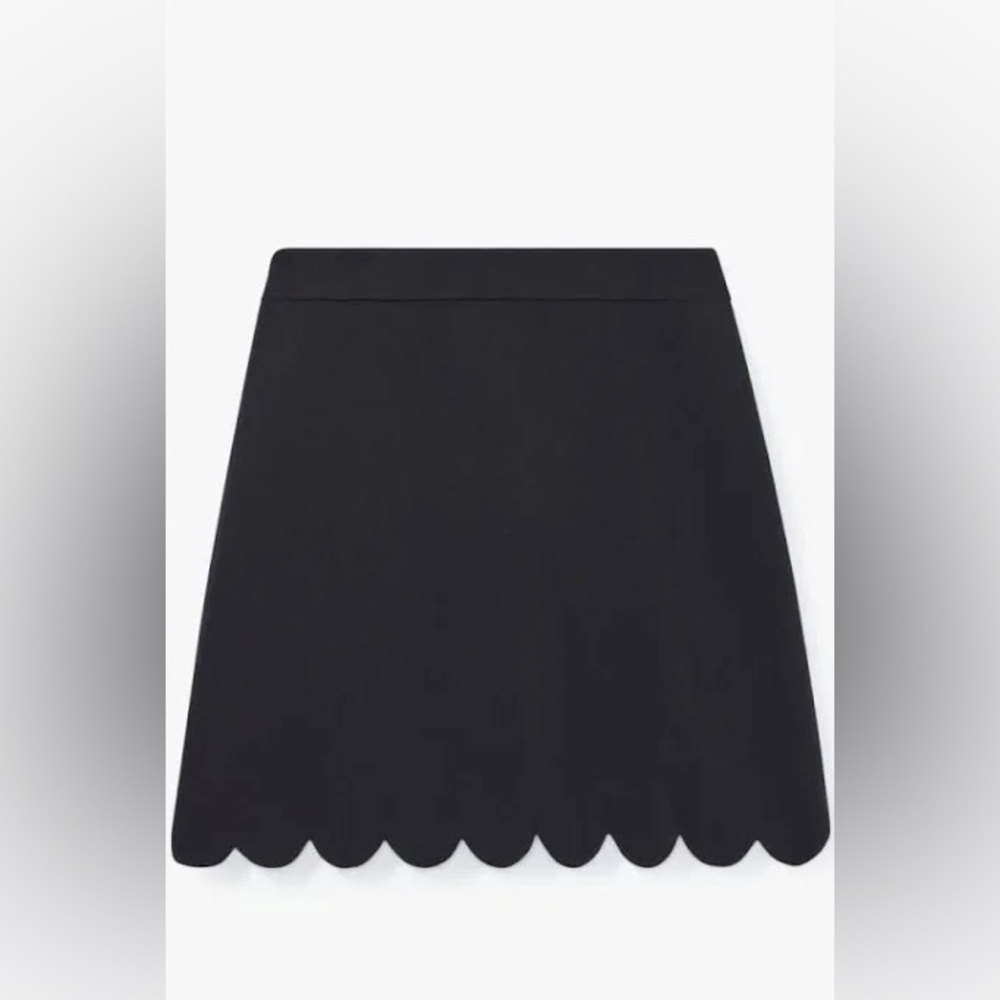 Kate Spade NY Black Scallop Pencil Skirt, 10 NWT